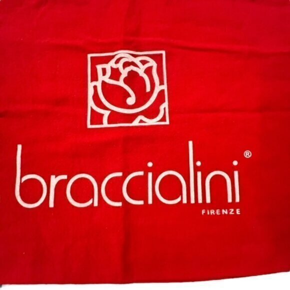 Braccialini Firenze Purse Dust Bag Red‎ White 17x14.5" Designer Storage Travel - Picture 2 of 5